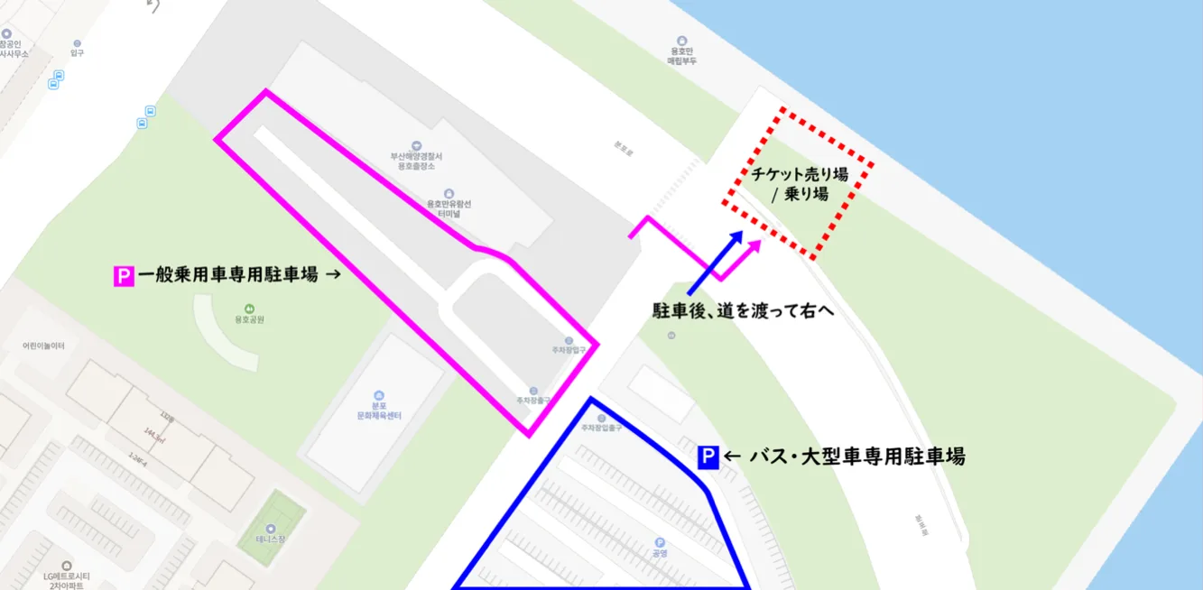 地図・龍湖湾遊覧船ターミナル